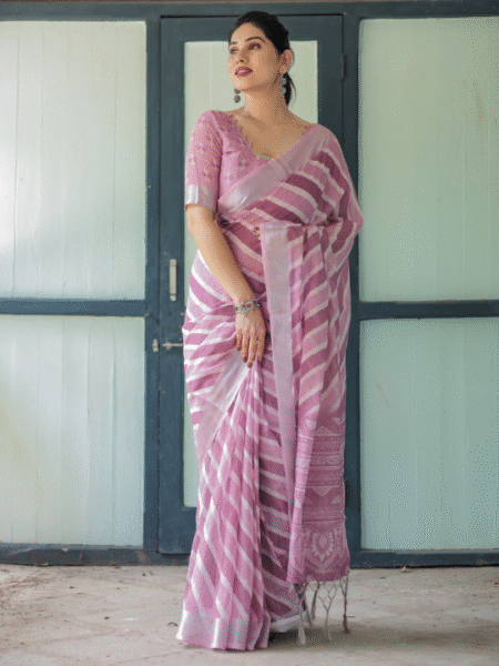 Nina Breathable Summer Linen Saree
