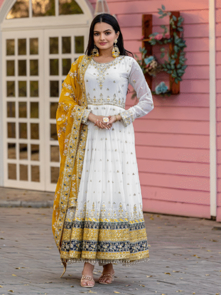 Belle Designer Gown with Dupatta & Bottom