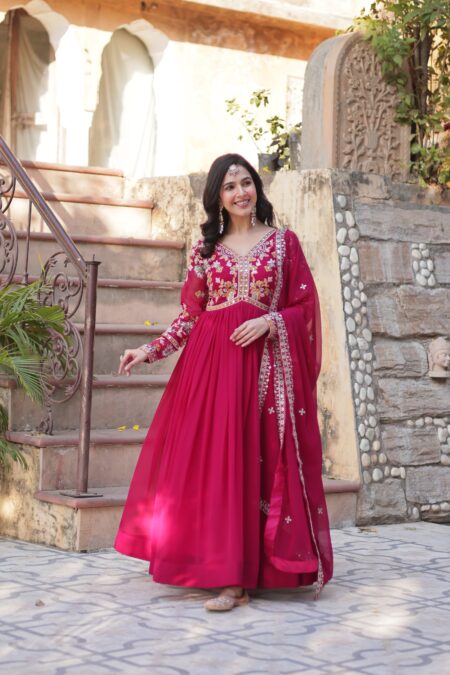 Embroidery Anarkali dress