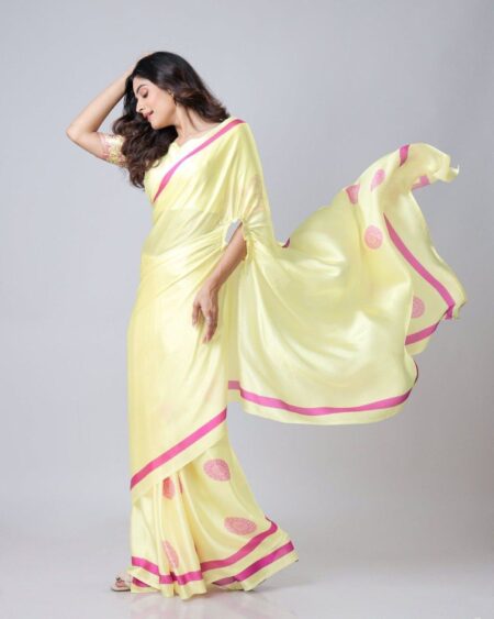 Artistic Freehand & Festive Look Saree